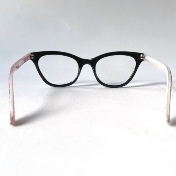 Vintage +2.25 Reading Glasses Pink Black Leopard Full Cat Eye - Picture 5 of 12